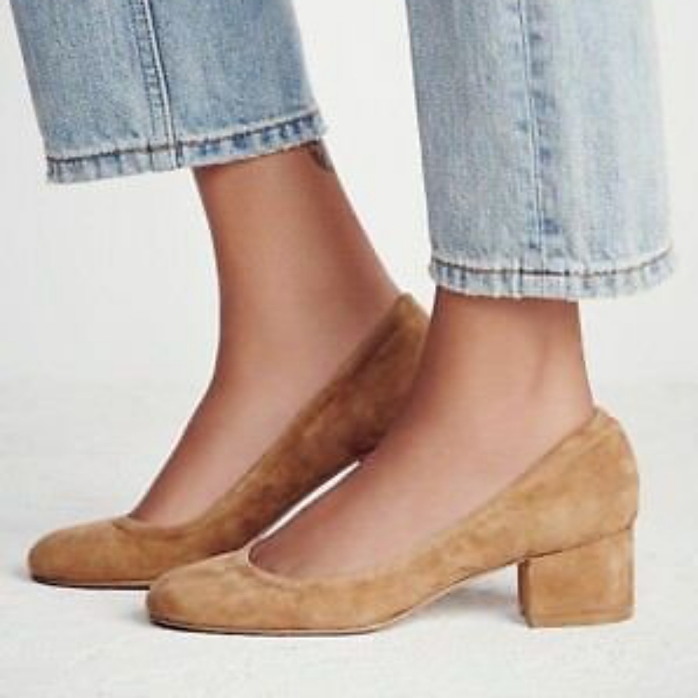 Jeffrey Campbell Taupe Suede Pumps